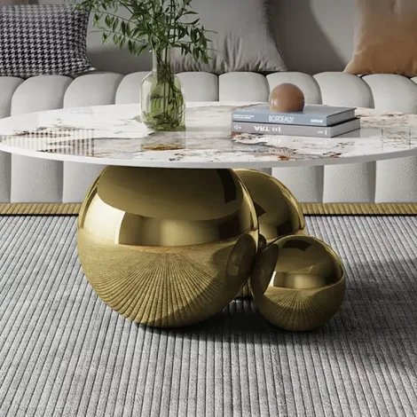 Golden Center Table – Buy Round Centre Table Online on Sale